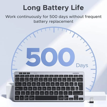 Bežična tipkovnica UGREEN 75049, BT / Wi-Fi, Crna