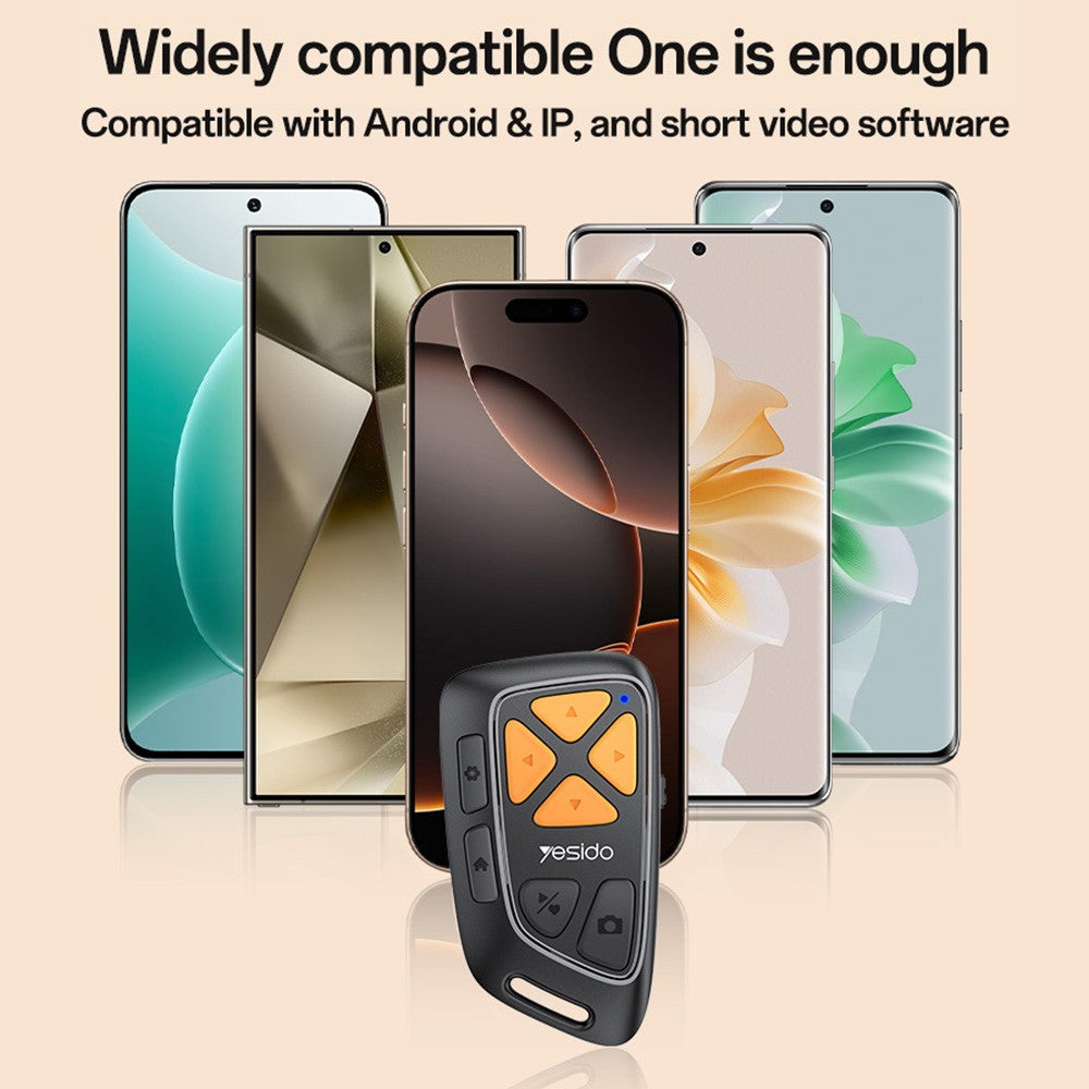 Bluetooth Multimedijski Daljinski Upravljač Yesido SF25, Crni