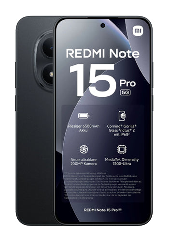 Mobilni telefon Xiaomi Redmi Note 15 Pro 5G, 512GB, 8GB, Crni