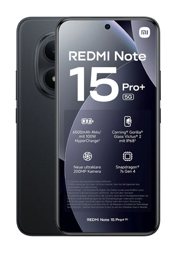 Mobilni telefon Xiaomi Redmi Note 15 Pro+ 5G, 512GB, 12GB, Crni MZB0LW2EU