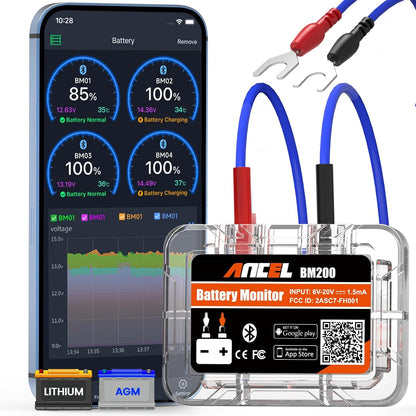 Tester Bluetooth za Praćenje Auto Baterije Ancel BM200