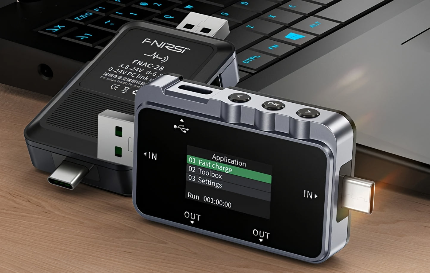 Tester usluga Fnirsi FNAC-28, USB-A / USB-C