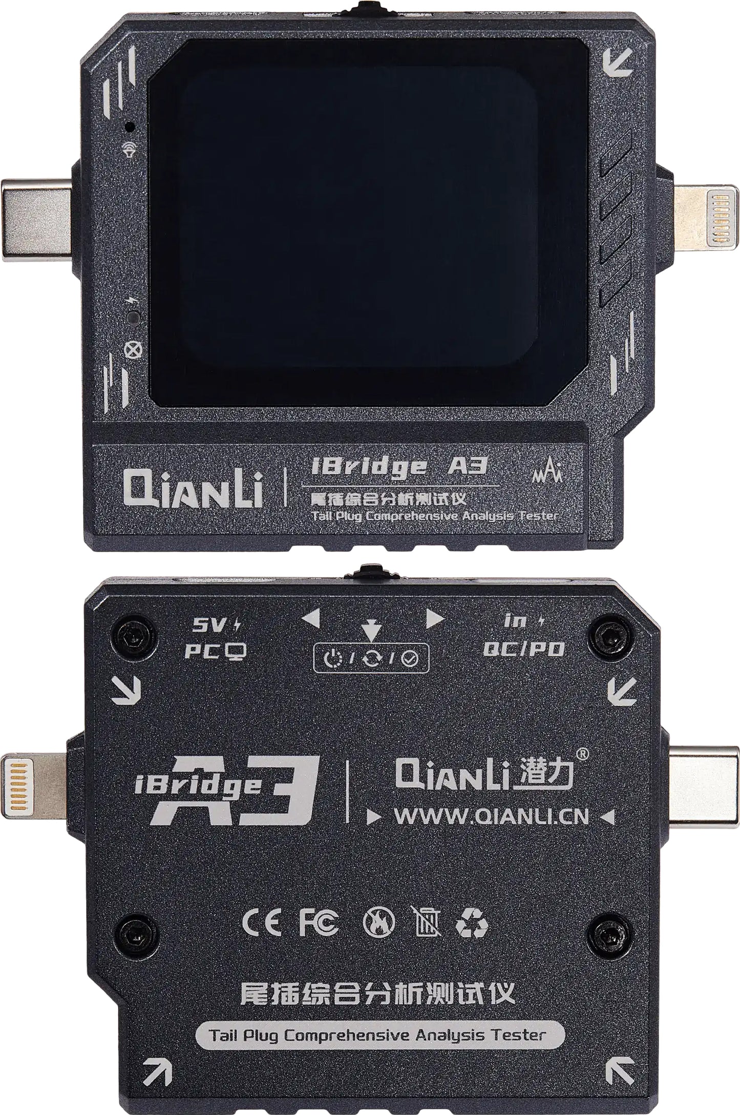 Tester usluge QIANLI iBridge A3, Lightning (8Pin) / USB-C (24Pin)