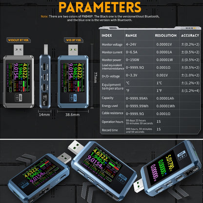 Tester napona Fnirsi FNB48P, 156W, 24V