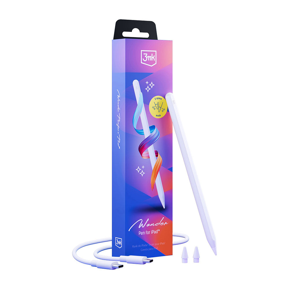 Touch Pen 3MK Wonder za Apple iPad, Aktivna Verzija, Bijela