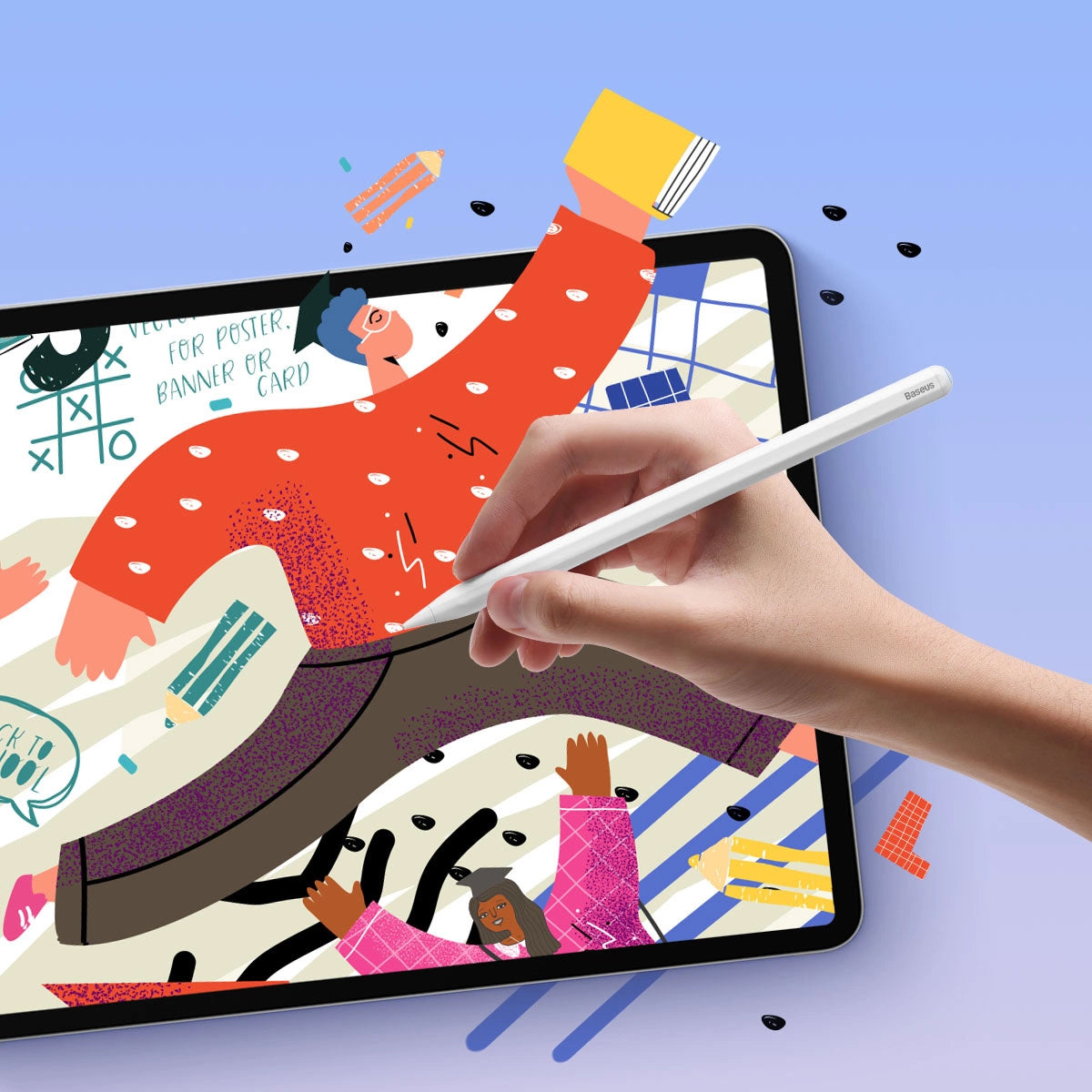 Touch Pen Baseus Smooth Writing 2 Series za Apple iPad, Bežična Aktivna Verzija, Bijela SXBC060002
