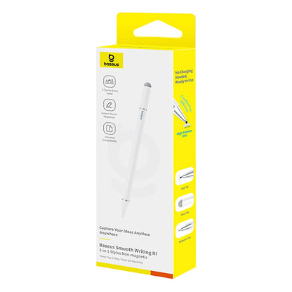 Touch Pen Baseus Smooth Writing 3 Magnetic 3in1 Series, Pasivna Verzija, Bijela P80080804213-00