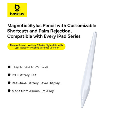 Touch Pen Baseus Smooth Writing 2 Series za Apple iPad, Bežična Aktivna Verzija, Bijela P80015802213-03