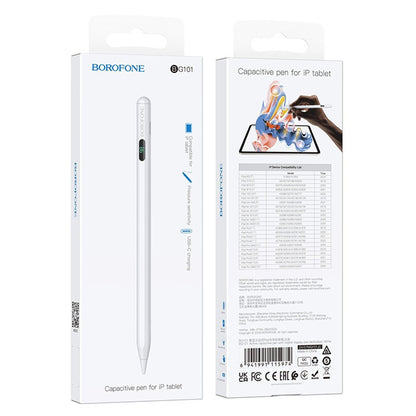 Touch Pen Borofone BG101 za Apple iPad seriju, Aktivna verzija, Bijela