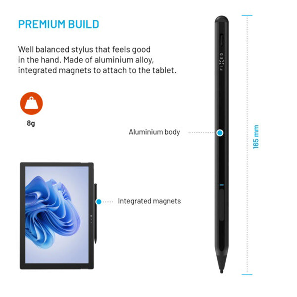 Touch Pen Fixed Graphite Active za uređaje s podrškom za MPP, Crni