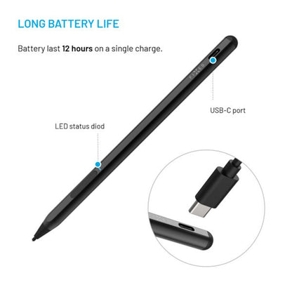 Touch Pen Fixed Graphite Active za uređaje s podrškom za MPP, Crni