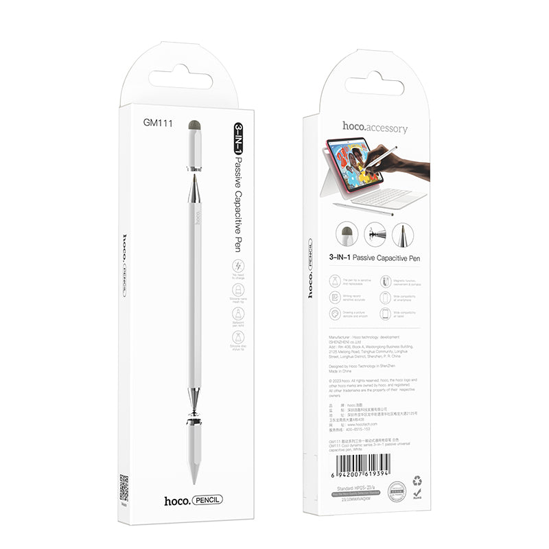 Touch Pen HOCO GM111 3u1, Bijela