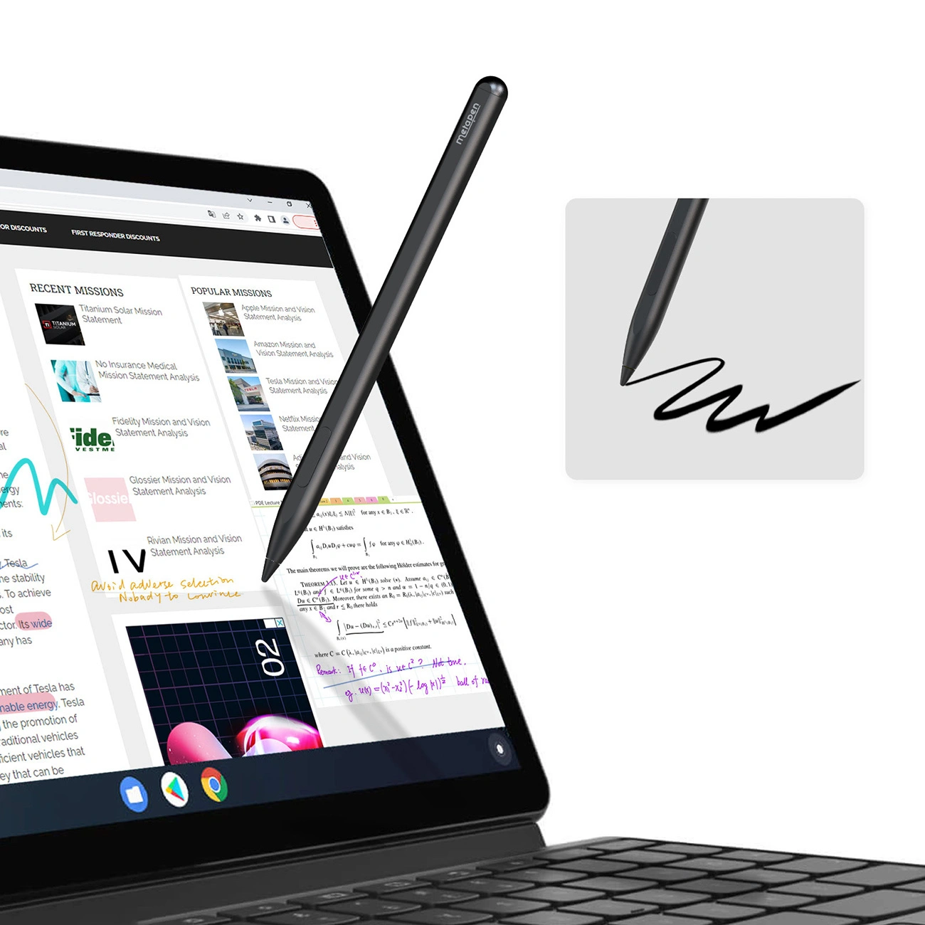 Touch Pen Metapen M1 za uređaje s podrškom za MPP, Aktivna verzija, Crna ME-MPP712