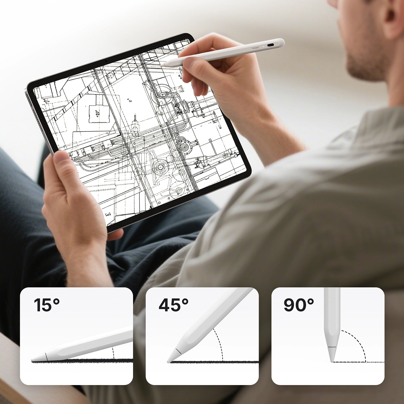 Touch Pen Metapen A8 za Apple iPad, Aktivna Verzija, Bijela ME-APP152