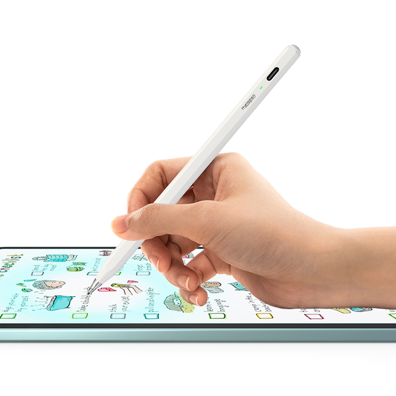 Touch Pen Metapen Air8 Pro za Apple iPad, Aktivna Verzija, Bijela ME-APP172