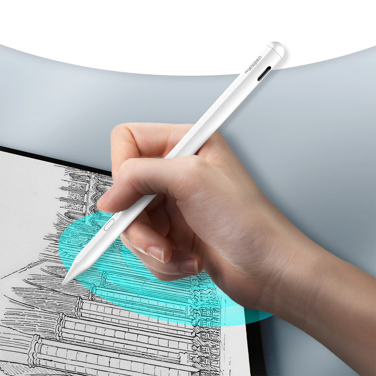 Touch Pen Metapen A11 za Apple iPad, Aktivna Verzija, Bijela ME-APP412