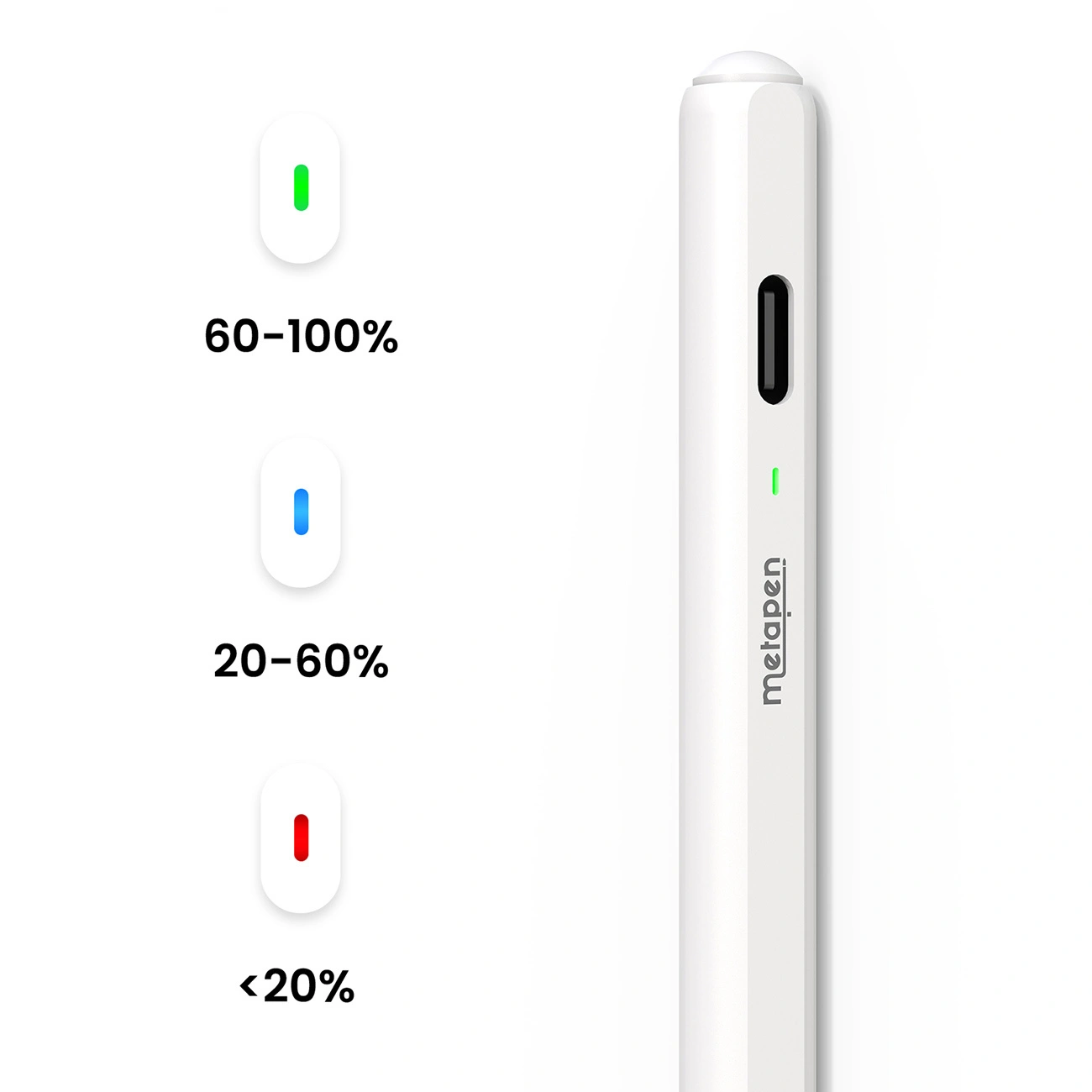 Touch Pen Metapen Air8 Pro za Apple iPad, Aktivna Verzija, Bijela ME-APP172