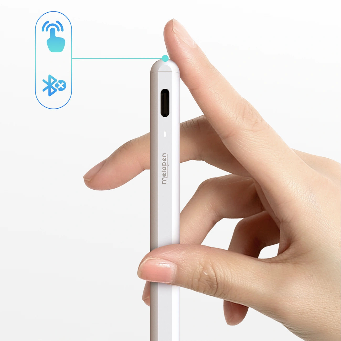 Touch Pen Metapen A8 za Apple iPad, Aktivna Verzija, Bijela ME-APP152