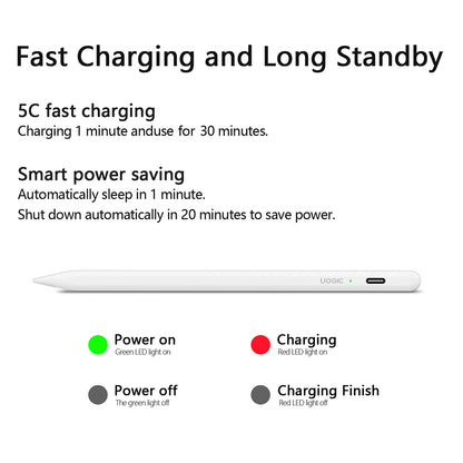 Touch Pen Techsuit AC10-CP za Apple iPad, Aktivna verzija, Bijela