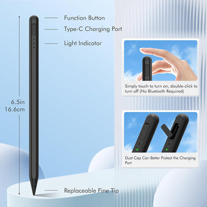 Touch Pen Techsuit AX10-T za Apple iPad, Aktivna verzija, Bijela