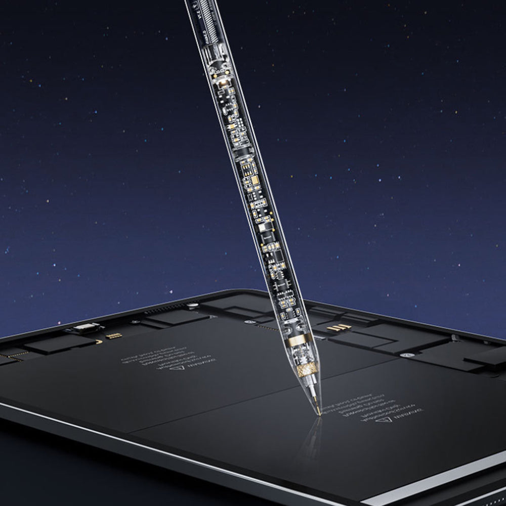 Touch Pen Techsuit C10 Pro za Apple iPad, Aktivna Verzija, Prozirno Crna