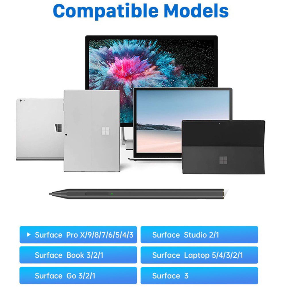 Touch Pen Techsuit C581-C za Microsoft Surface, Aktivna Verzija, Crna