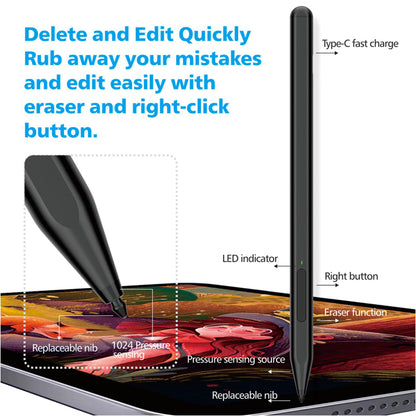 Touch Pen Techsuit F97 za Microsoft Surface, Aktivna Verzija, Crna