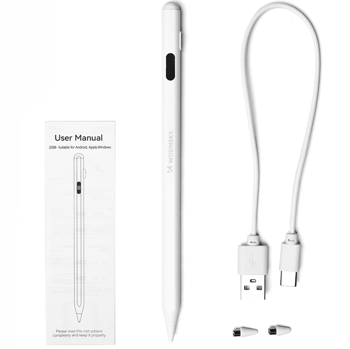 Touch Pen WZK W2268YAS za Apple iPad, Aktivna Verzija, Bijela