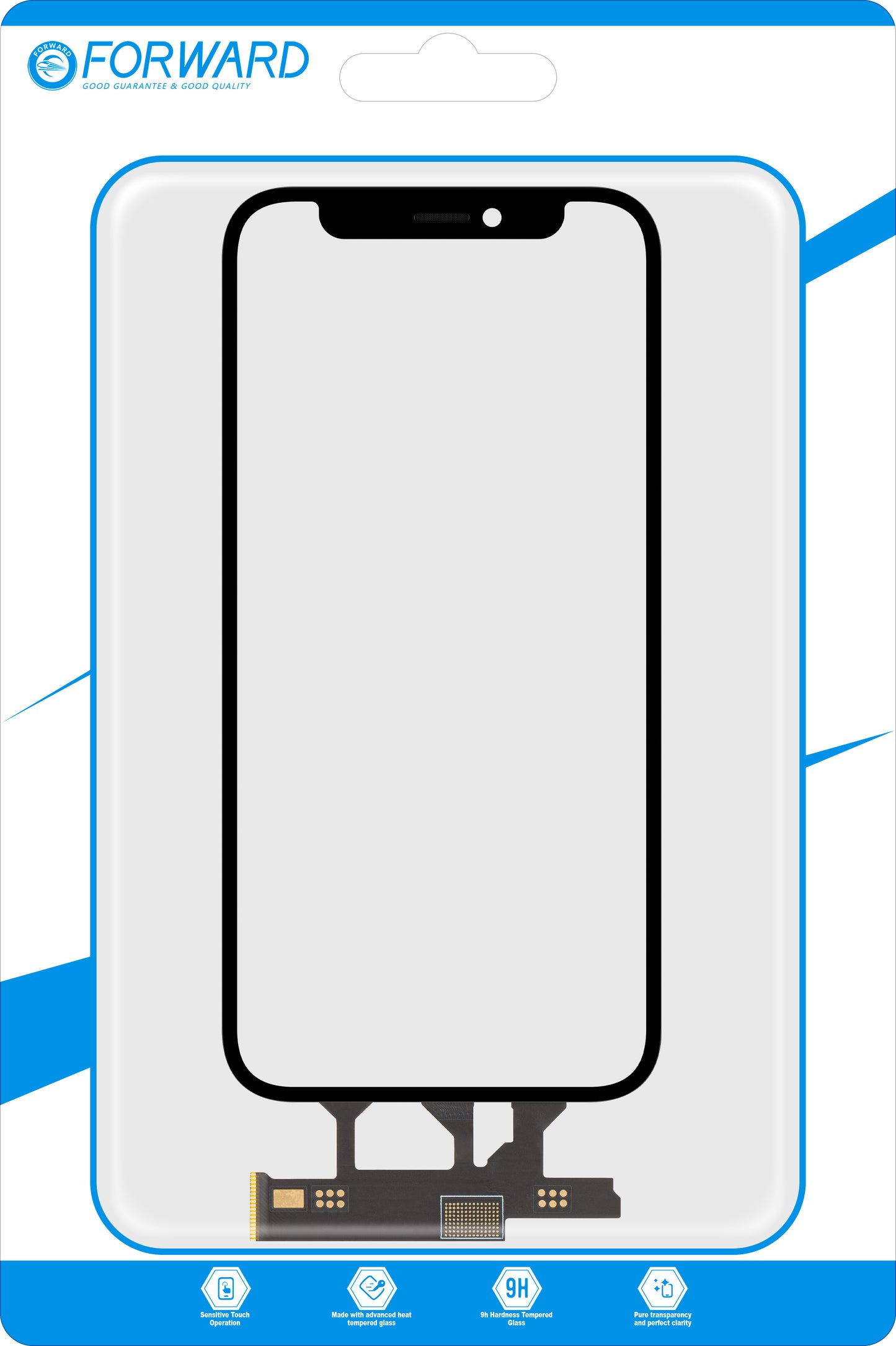 Touchscreen Forward Guard OCA za Apple iPhone 12 mini, Crna
