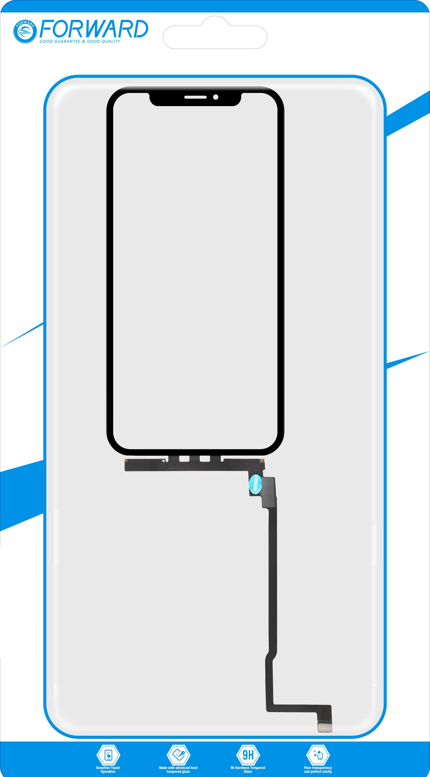 Touchscreen Forward Guard OCA za Apple iPhone 11 Pro Max, Verzija IC, Crna