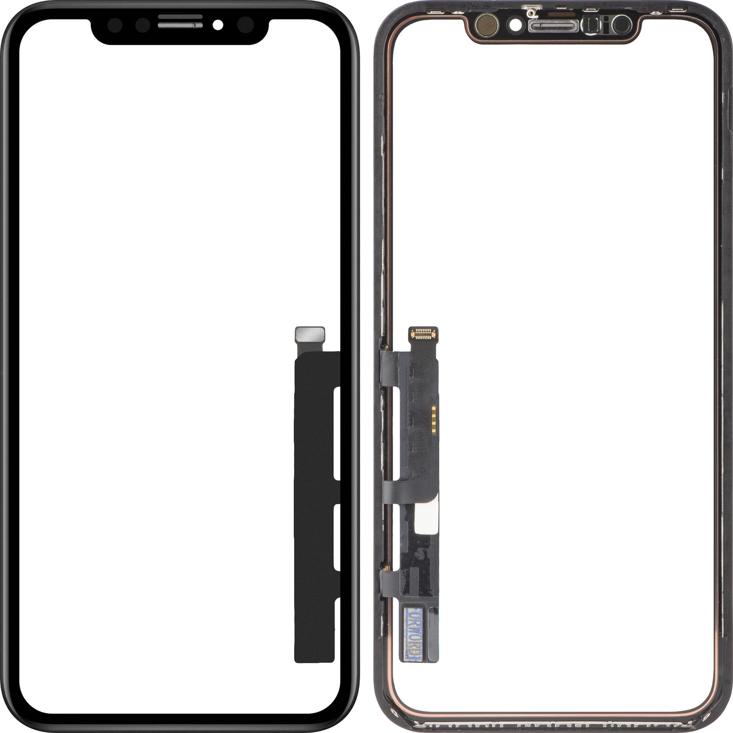 Touchscreen Forward Guard OCA za Apple iPhone XR, IC verzija, Crna