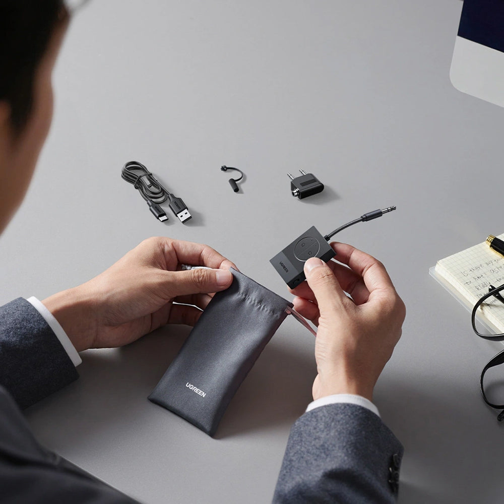 Bluetooth transmiter UGREEN BT305 (65706), AUX, Crni