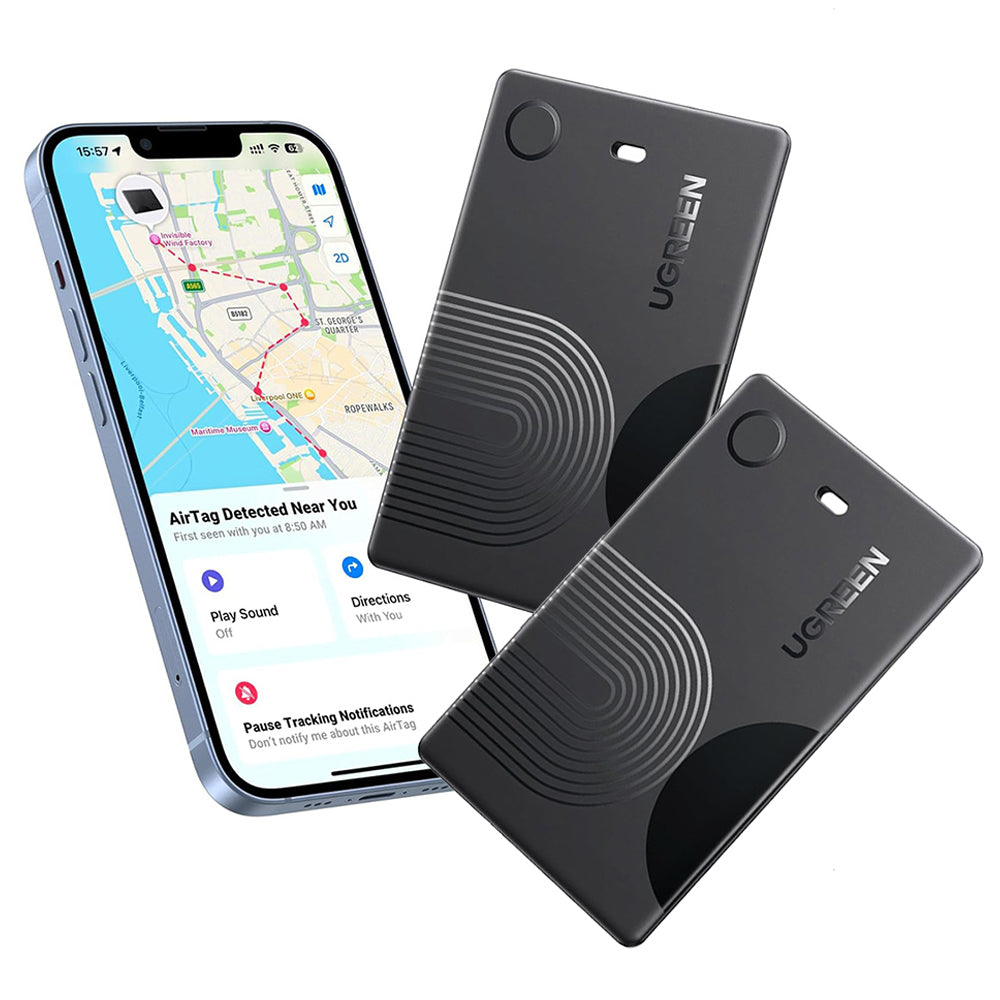 UGREEN SmartTag Smart Finder Slim 2 CM920 (75120A) za iOS Series, Set 2 komada, Crna