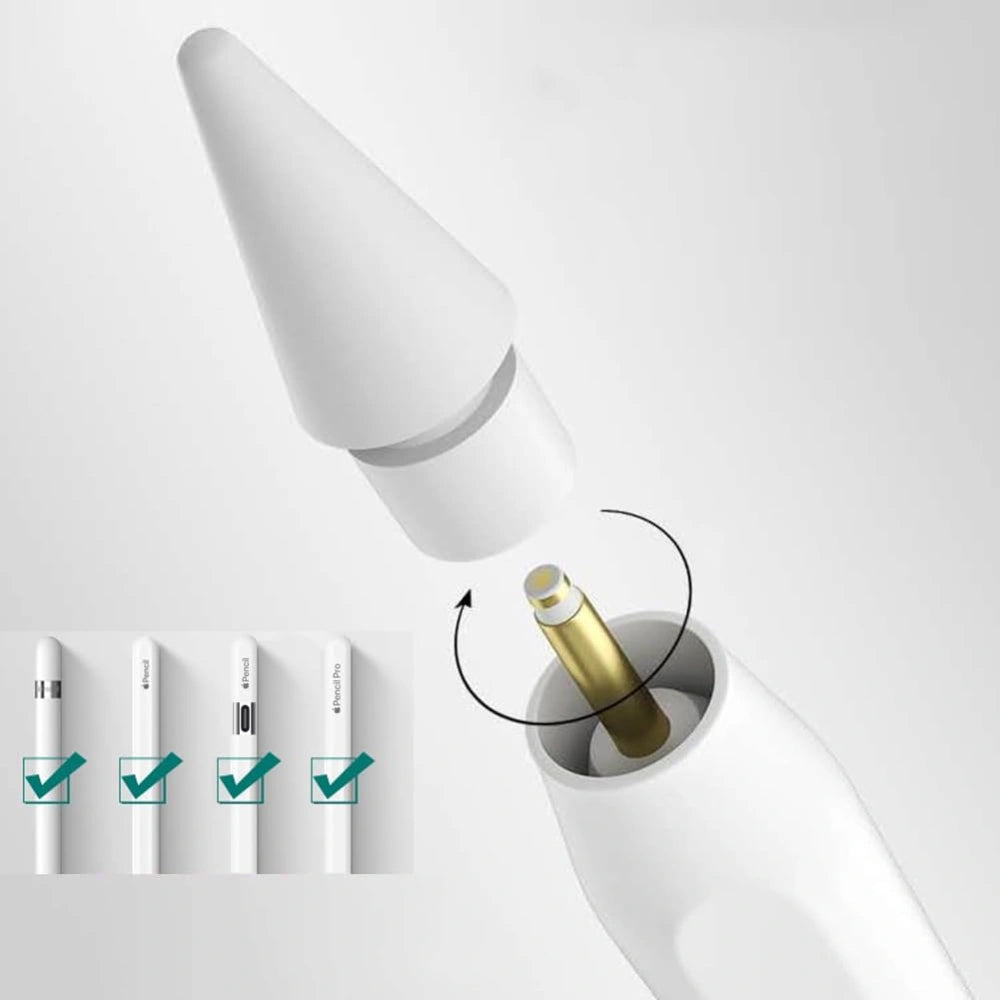 Vrh Touch Pen Tech-Protect za Apple Pencil Series, Set 4 komada, Bijela