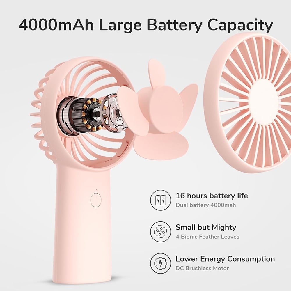 Prijenosni ventilator JisuLife FA20X, Roza