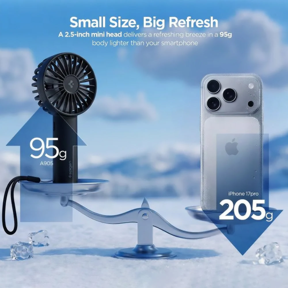 Prijenosni ventilator Spigen A905, Crni AHP10454