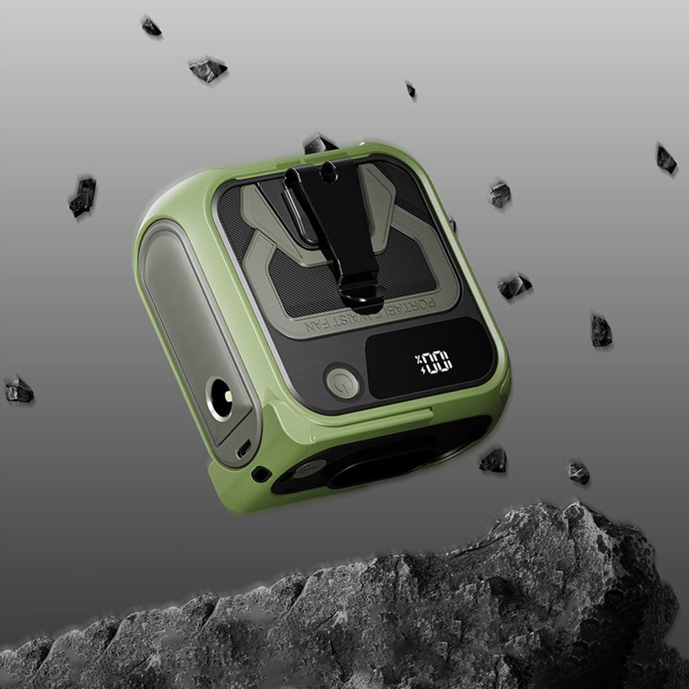 Prijenosni ventilator Techsuit Z13 s vanjskom baterijom 10000mAh, Sivi
