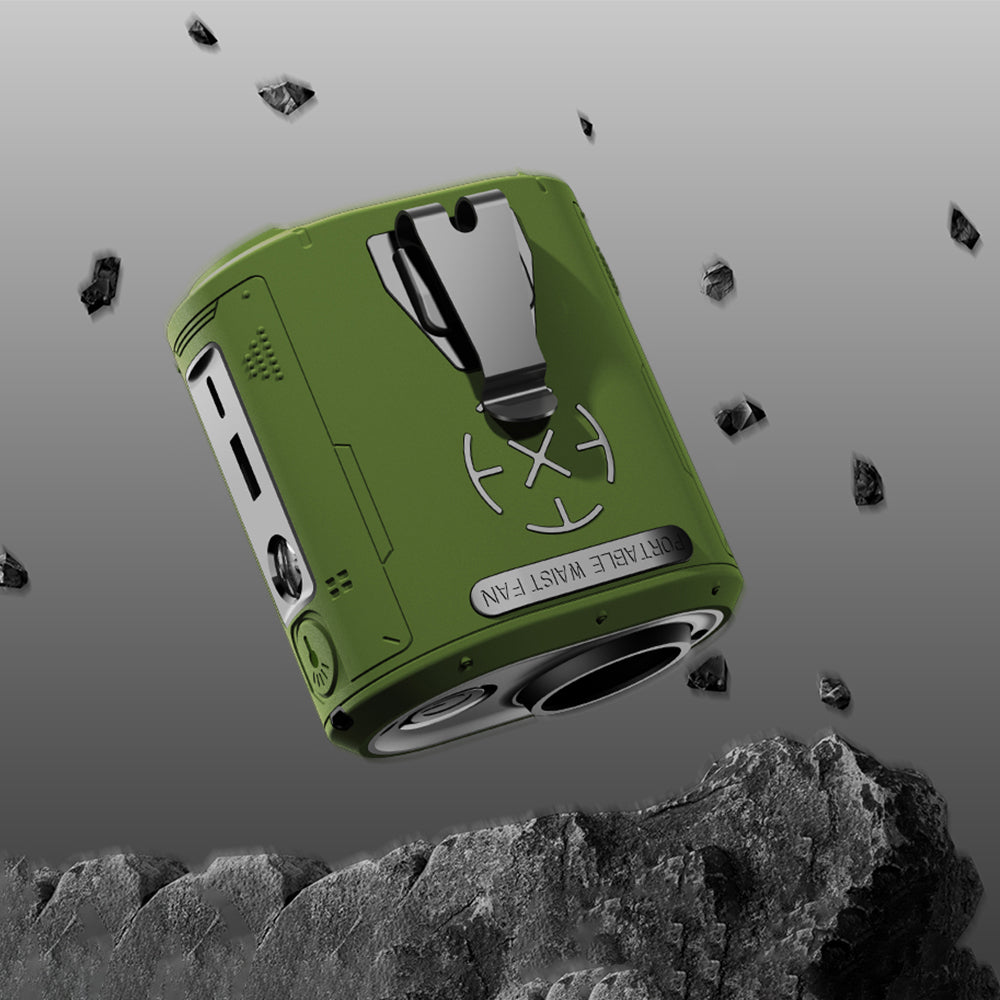 Prijenosni ventilator Techsuit Z14 s vanjskom baterijom 5000mAh, Narančasta