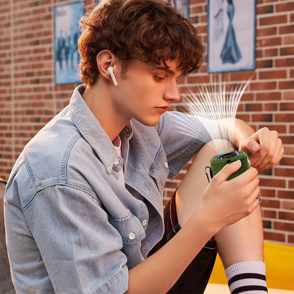 Prijenosni ventilator Techsuit Z14 s vanjskom baterijom 5000mAh, Zelen