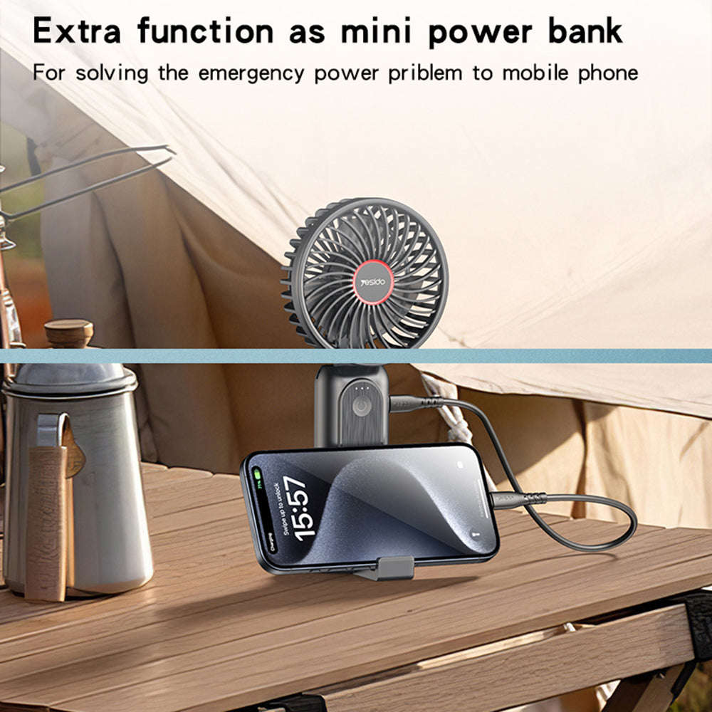 Prijenosni ventilator Yesido YF10, Crni