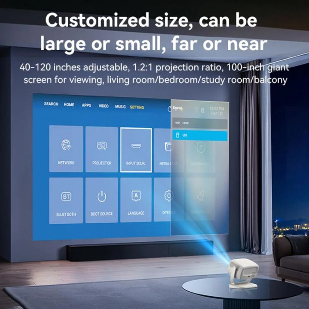 Videoprojektor Yesido TV13, 720P, 190ANSI, Android 9.0, Bijeli