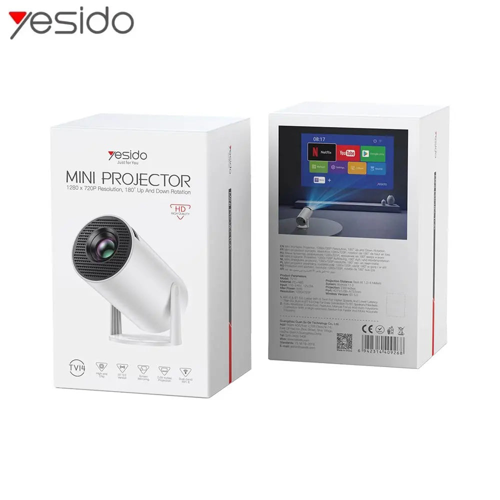 Videoprojektor Yesido TV14, 720P, 120ANSI, Bijeli